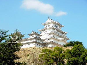 菱の門からの姫路城